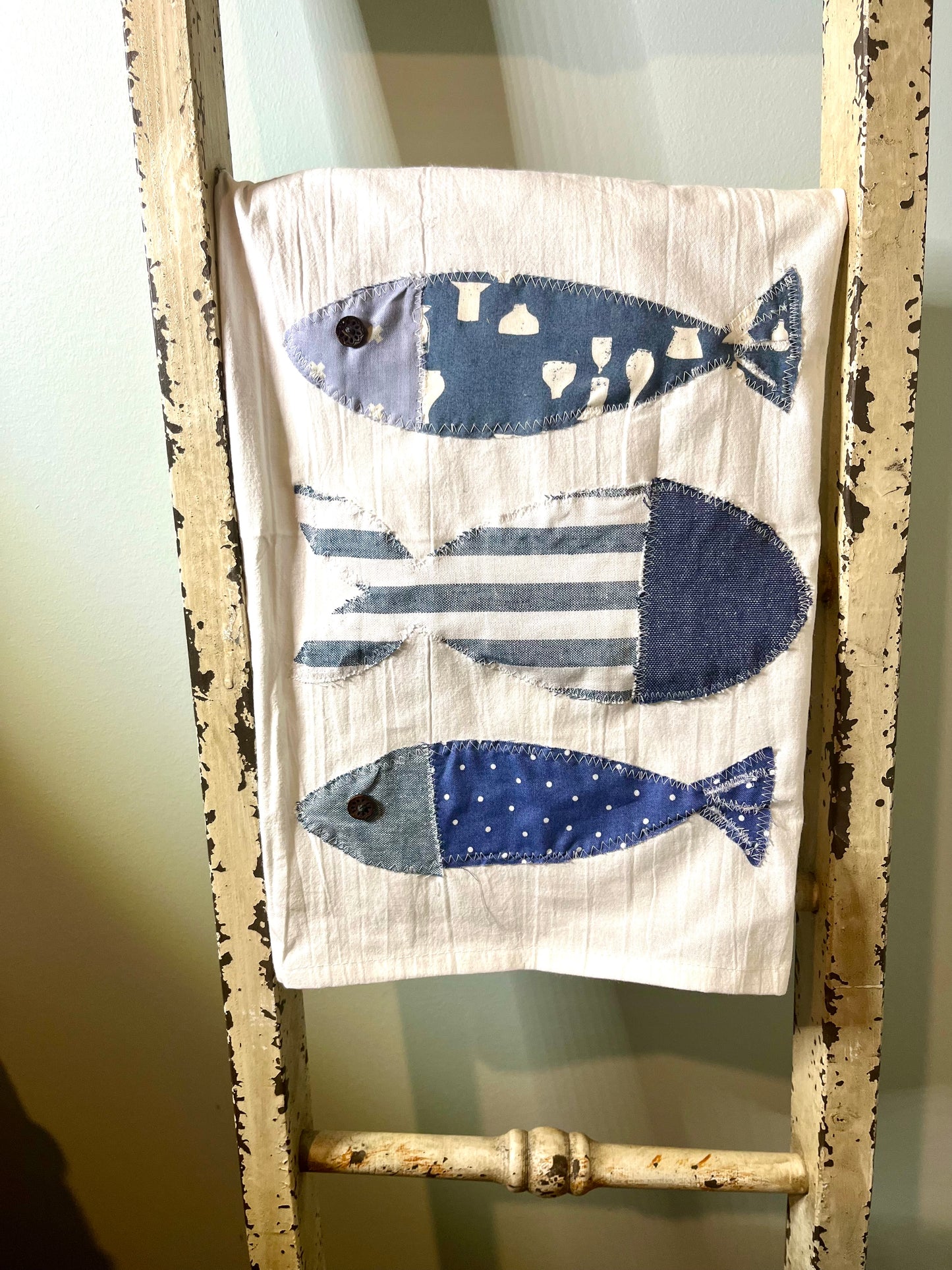 Fish Appliqué Tea Towel