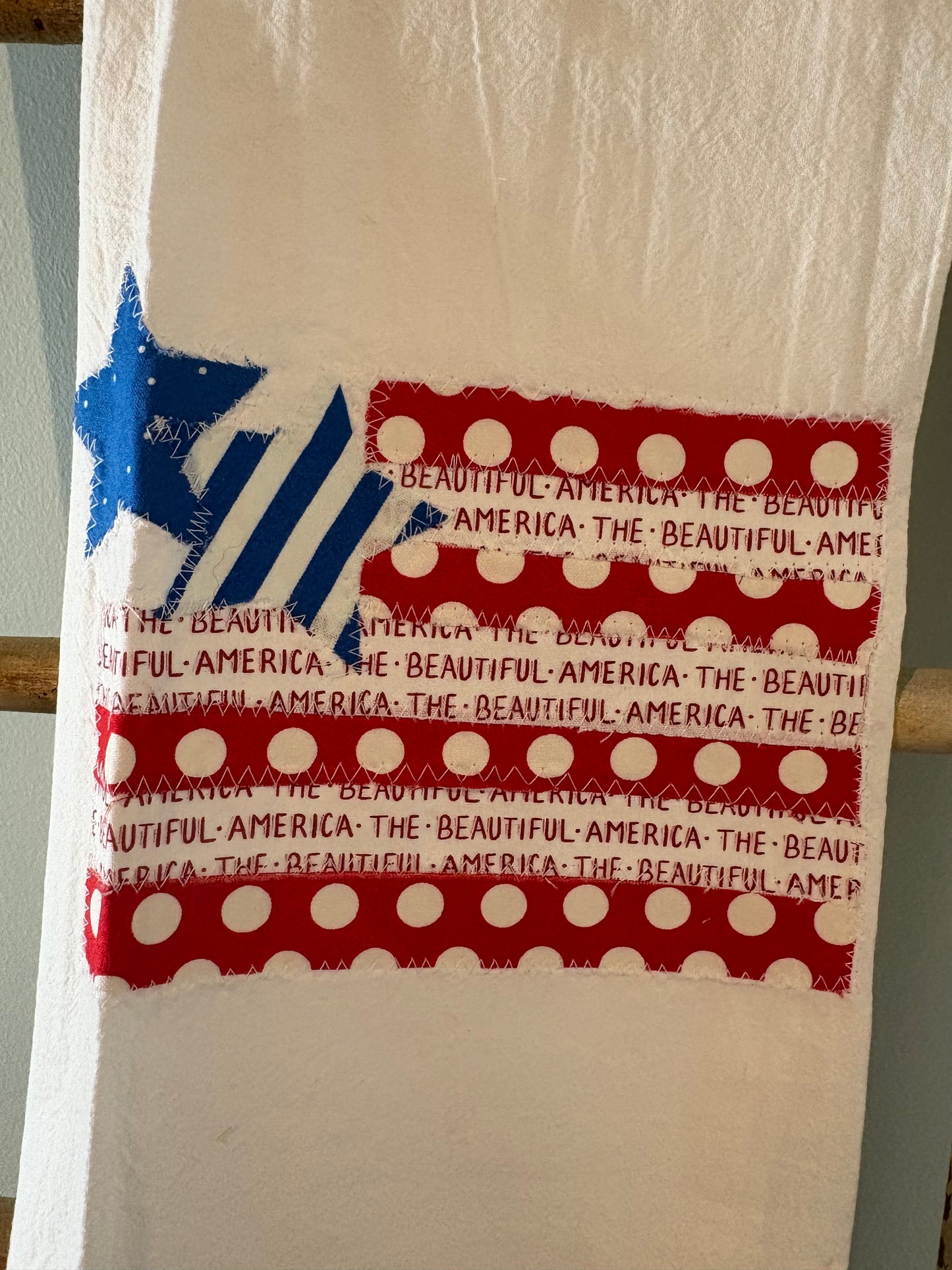 Flag Appliqué Tea Towel