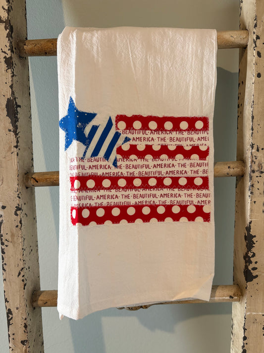 Flag Appliqué Tea Towel