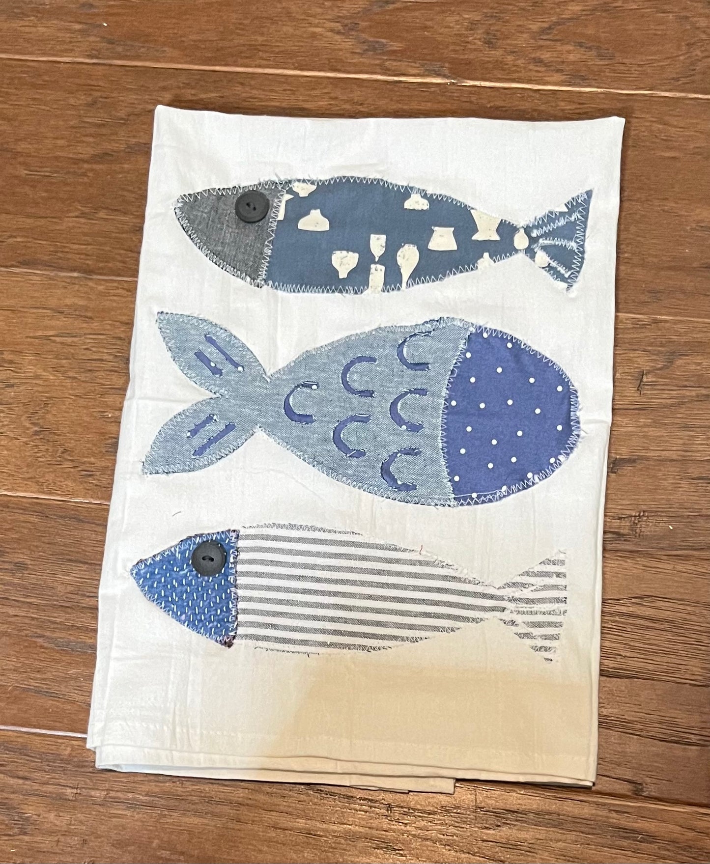 Fish Appliqué Tea Towel