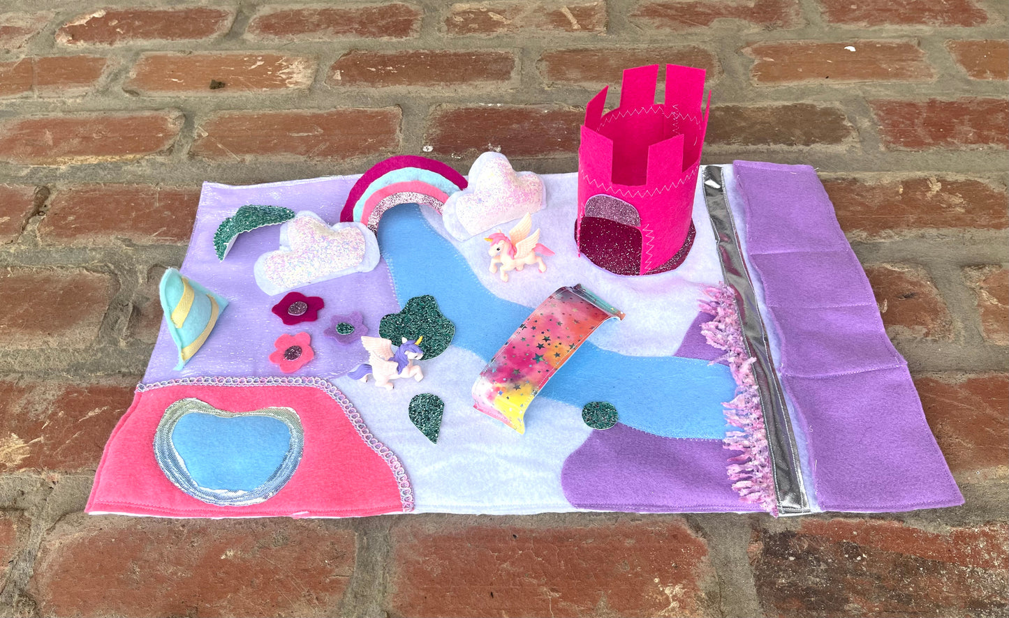 Unicorn Felt On the Go Play mat