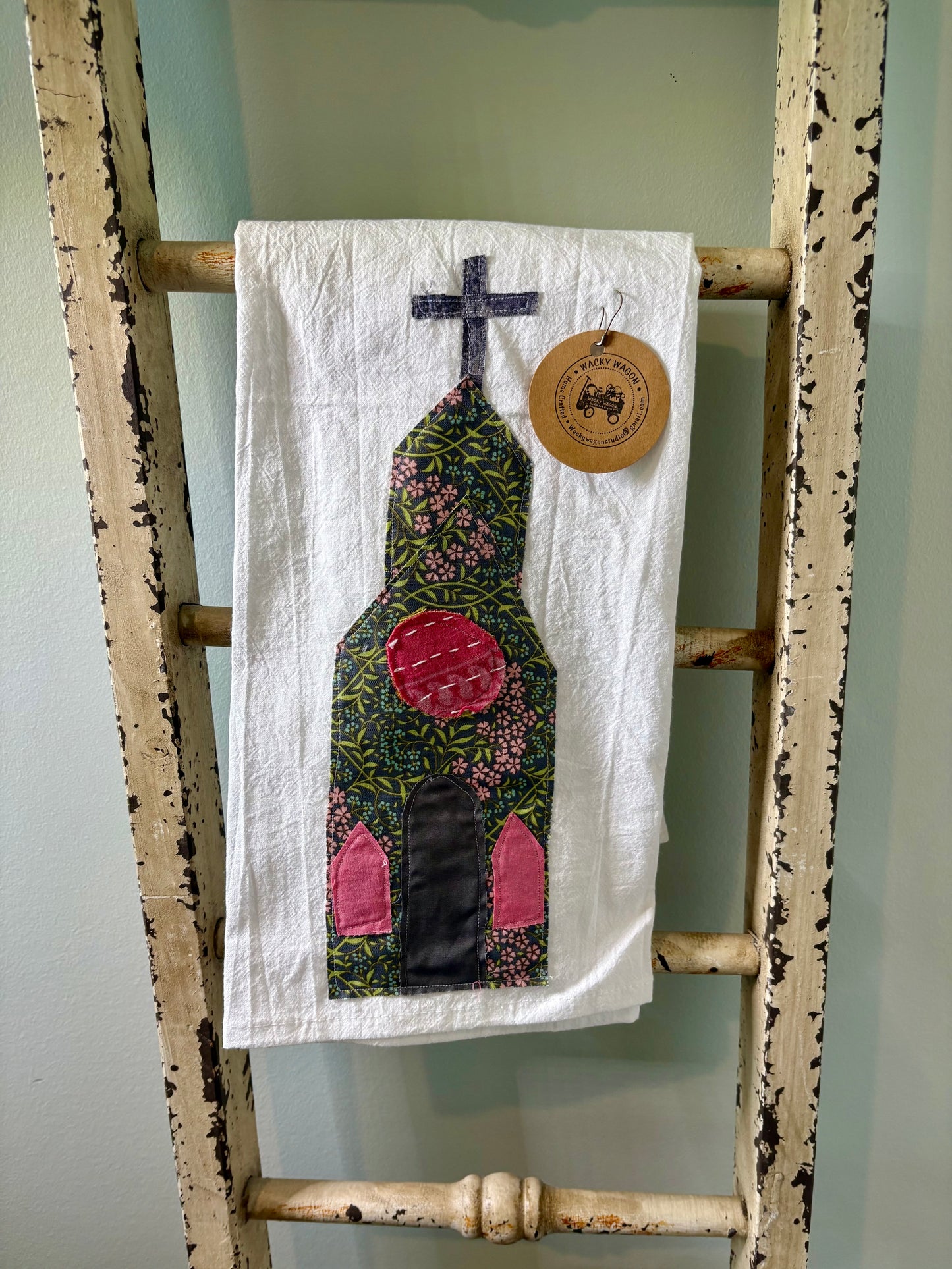 Grey Flower Appliqué Church