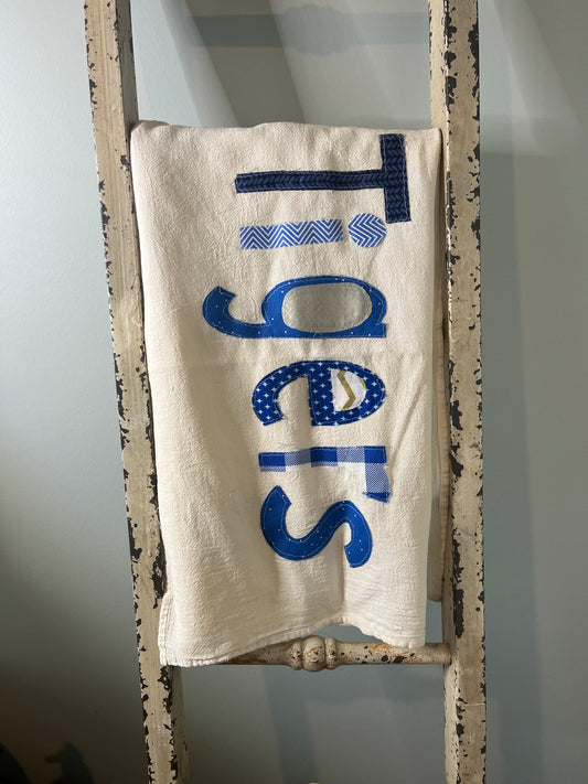 Tigers Appliqué tea towel