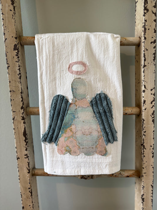 Watercolor Appliqué Tea Towel