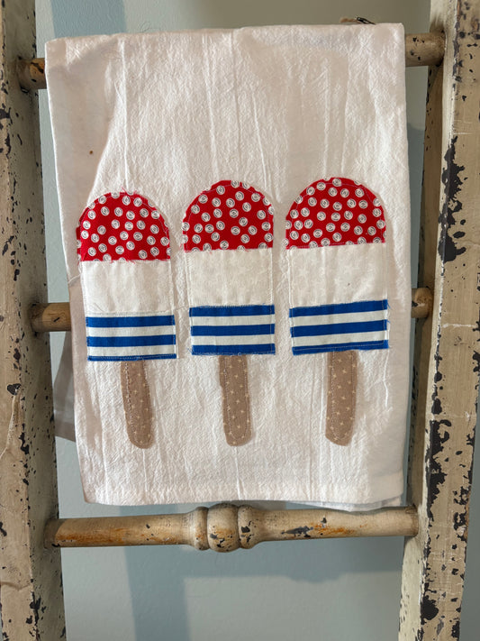 Popsicle Appliqué Tea Towel