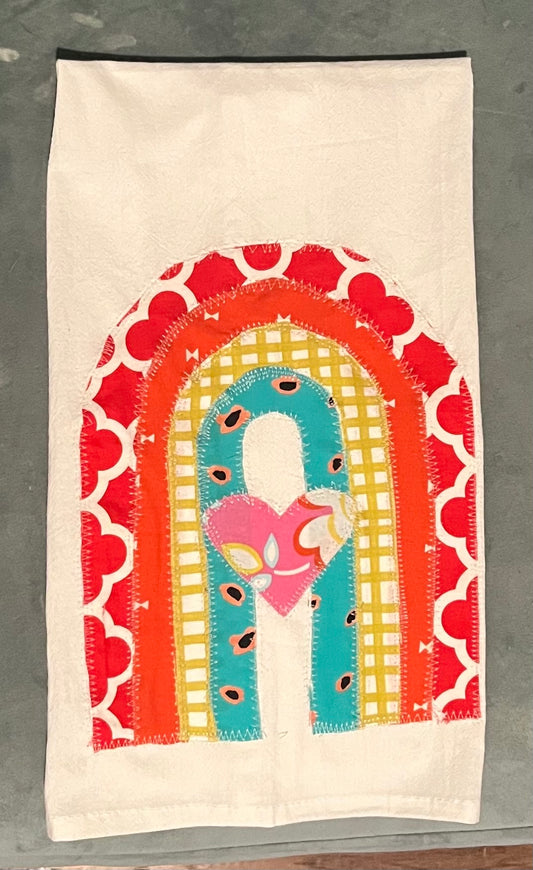 Rainbow Appliqué Tea Towel