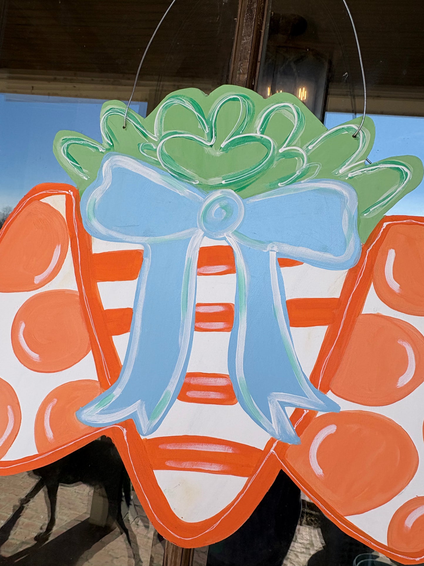 Carrot wooden door hanger
